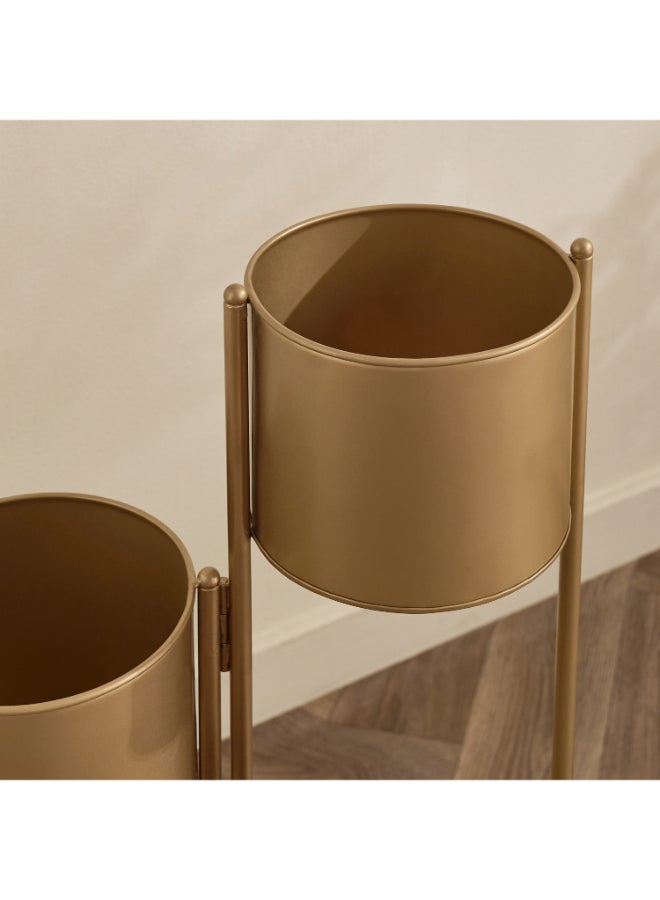 Home Box Metal Planter Stand - Gold - For Indoor Plants - Image 3
